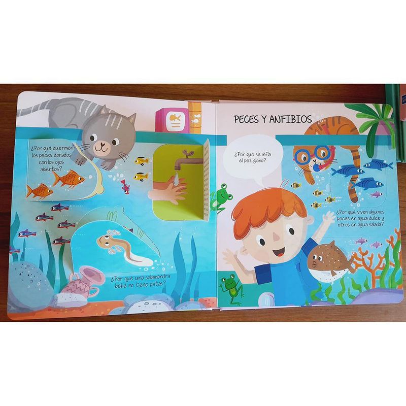 Libro Educativo de Preguntas sobre Mascotas Multicolor