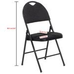 Silla Plegable Negra con Asiento Acolchado