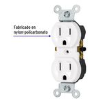 Tomacorriente Doble 2 Polos 3 Hilos Standard Blanco - Volteck