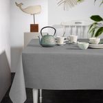 Mantel Rectangular Resinado Gris Oscuro