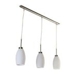 Lámpara Colgante 3 Niveles Cristal Opalino Blanco
