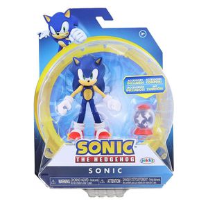 Figura Articulada de Sonic con Caja de Ítem Invencible 4 Plg