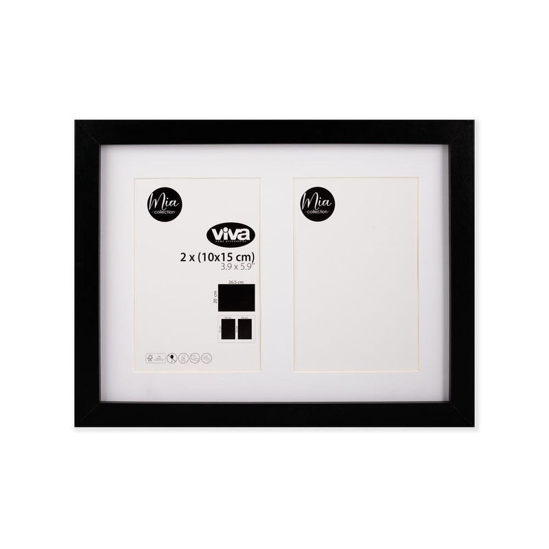 Marco para 2 Fotos Negro