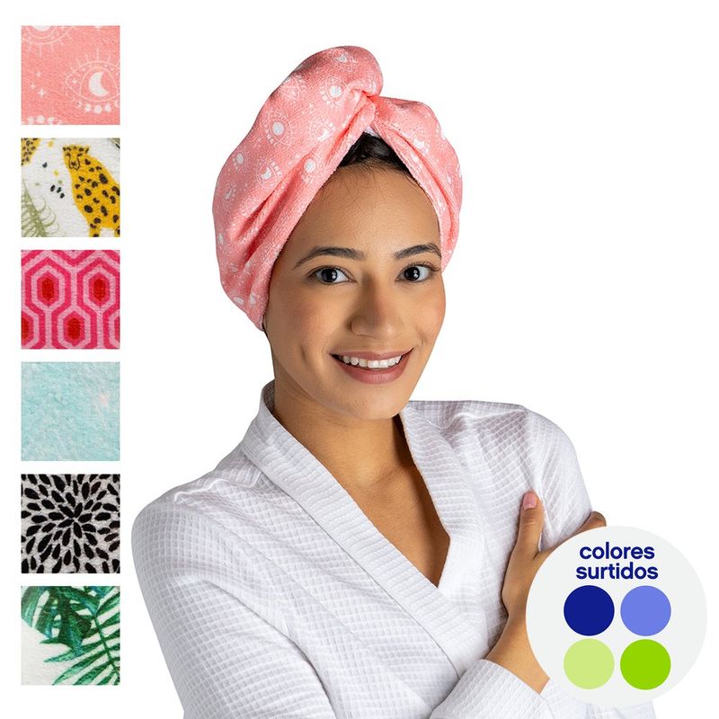 Turbante para Cabello en Colores Surtidos 80% Poliéster