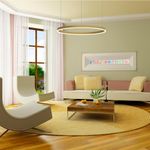 Lámpara LED Colgante Circular Dorada