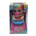 Muñeca Little Dolls Paseo Glitter con Carrito y Chupón