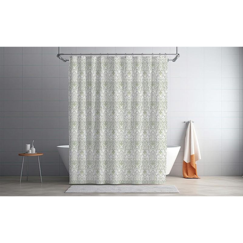 Set de  Cortina con Liner y Ganchos Diseño Mandala