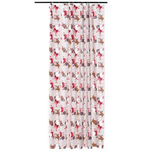 Cortina de Baño Blanca con Santa y Renos