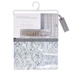 Set de  Cortina con Liner y Ganchos Diseño Mandala