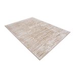 Alfombra Decorativa Abstracta Beige y Gris 133 x 190 Cm