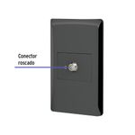 Tomacorriente Coaxial 1.5 Modulos Lisboa Negro - Volteck