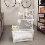 Set de 10 Cajas Handy Transparentes Varios Tamaños