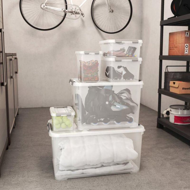 Set de 10 Cajas Handy Transparentes Varios Tamaños