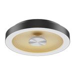 Plafón LED Luz Blanca Ajustable Marfik II Negro y Dorado 18 W