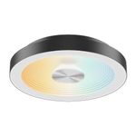 Plafón LED Luz Blanca Ajustable Marfik II Negro y Dorado 18 W