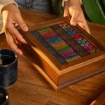 Caja de Te 6 Divisiones con Textil