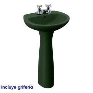 Lavamanos Verde con Pedestal - Ecoline