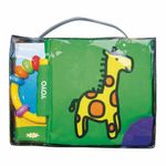 Libro Suave de Tela Diseño de Jirafa Verde 22x2x16 Cm