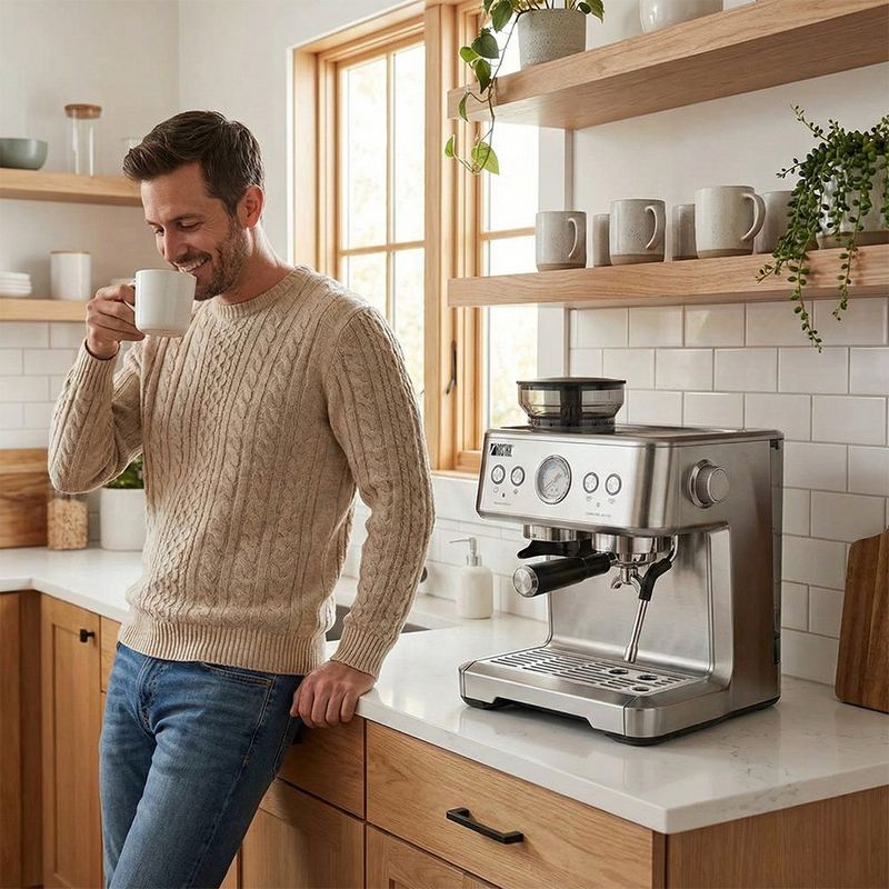 Máquina para Expresso con Molino de 20 Bares