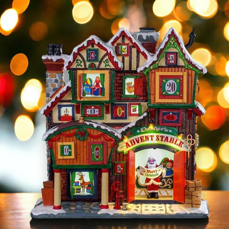 Calendario de Adviento Establo de Dasher con Luz LED