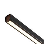 Lámpara Led Rectangular Colgante Negra Luz Cálida 32W