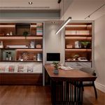 Lámpara Led Rectangular Colgante Negra Luz Cálida 32W