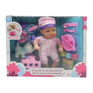 Muñeca con Gato 30 Cm