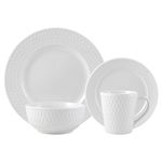 Vajilla 16 Pzas Wave Blanca