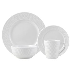 Vajilla 16 Pzas Wave Blanca