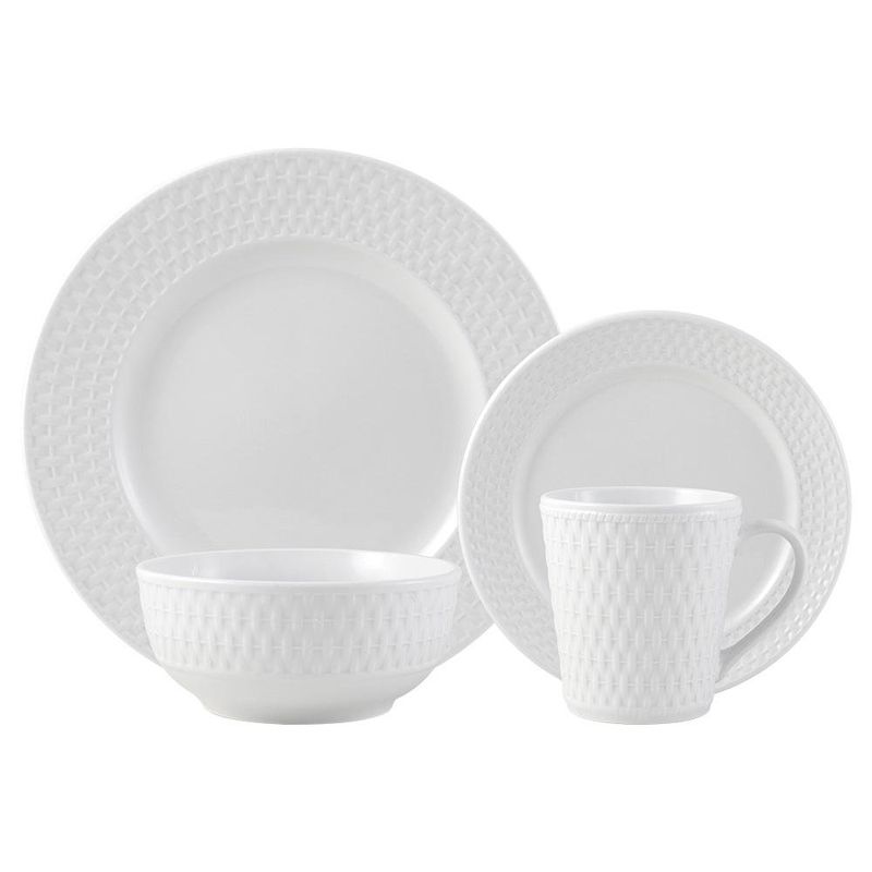 Vajilla 16 Pzas Wave Blanca