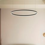Lámpara Colgante Led Circular Negra