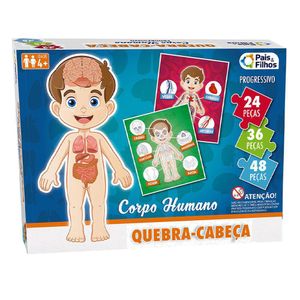 Rompecabezas Progresivo Cuerpo Humano 24/36/48 Pzas
