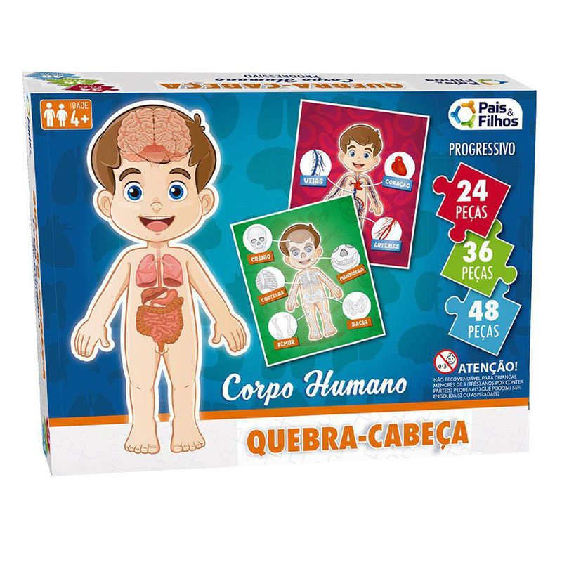 Rompecabezas Progresivo Cuerpo Humano 24/36/48 Pzas
