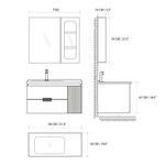 Set de Mueble para Baño Blanco y Espejo 80X50X47 Cm - Zmobili