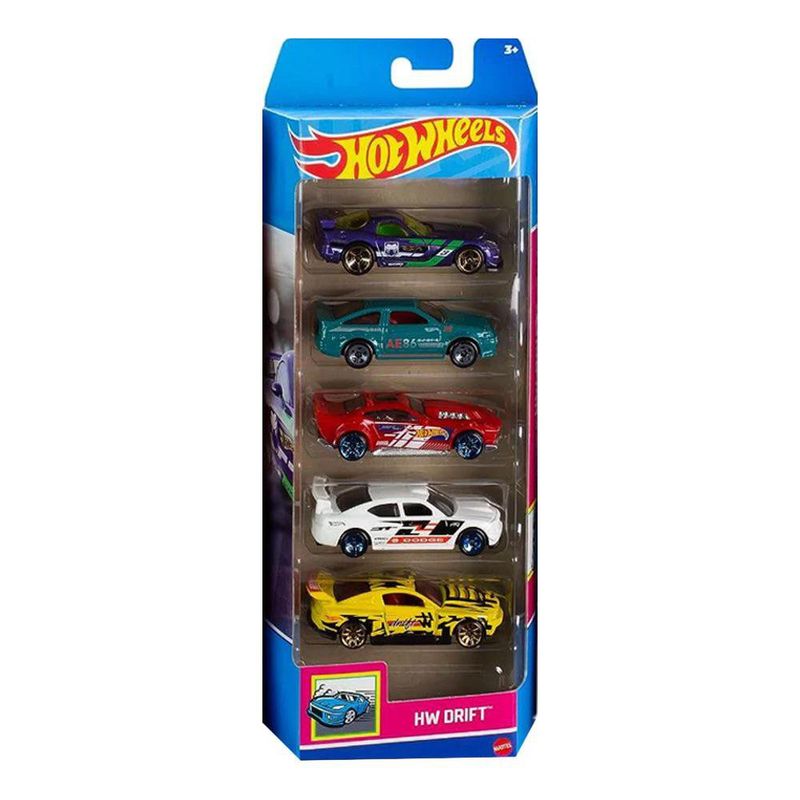 Hot Wheels Pack de 5 Autos Metálicos con Diseño Especial Surtido