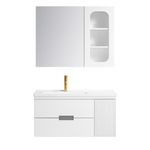 Set de Mueble para Baño Blanco y Espejo 80X50X47 Cm - Zmobili