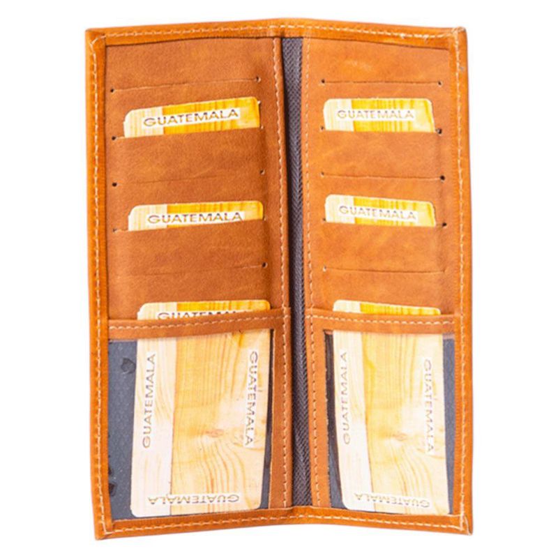 Porta Tarjetas de Cuero con Detalle Típico