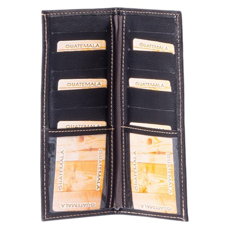 Porta Tarjetas de Cuero con Detalle Típico