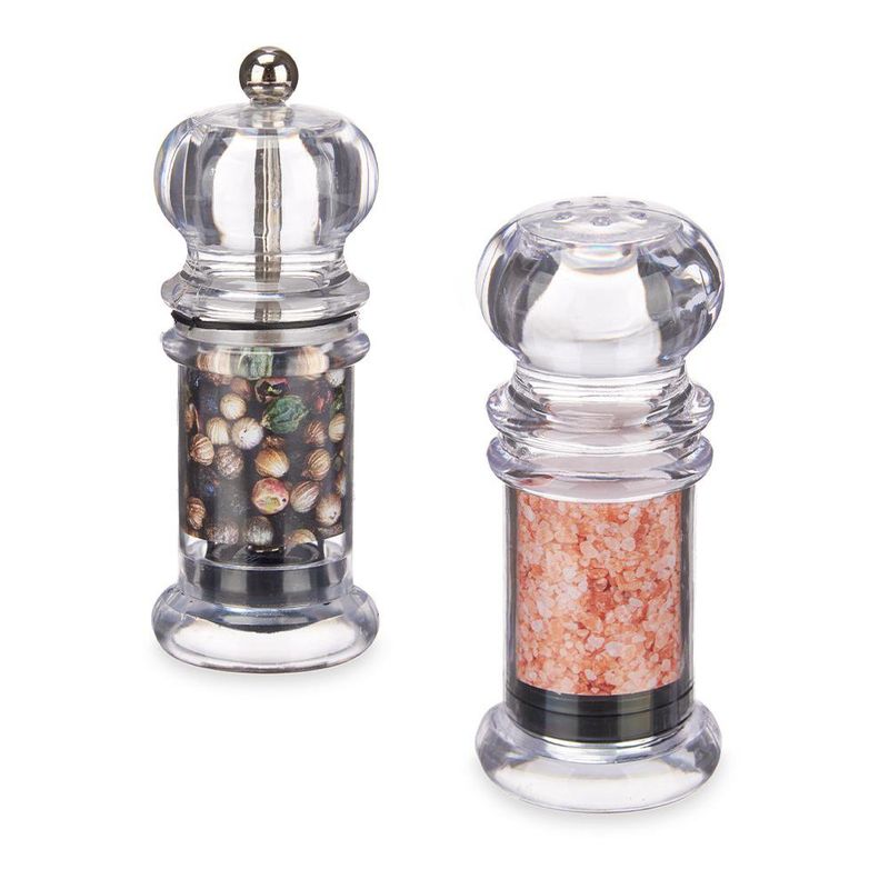 Set de Salero y Pimentero de Plástico Transparente