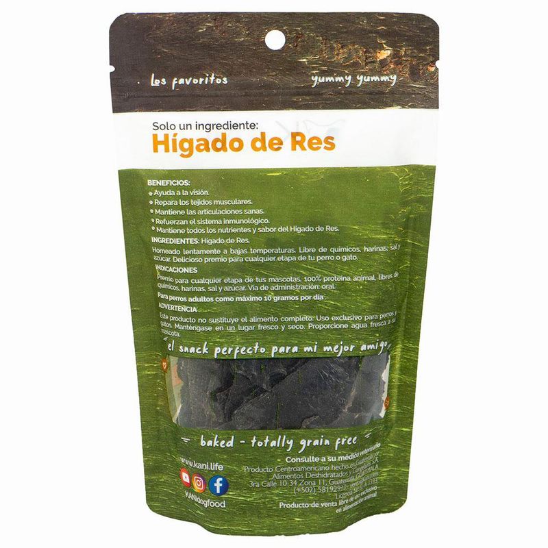 Deshidratado para Perros Sabor Hígado de Res 100 G - Kani