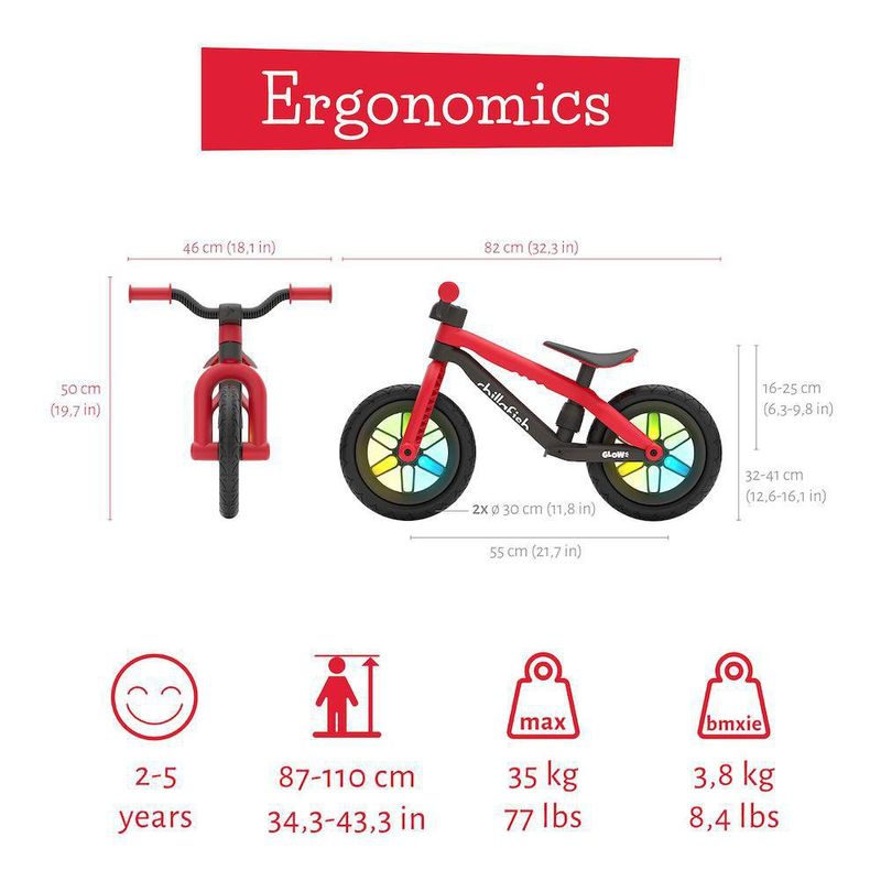 Bicicleta BMXIE Glow Rojo