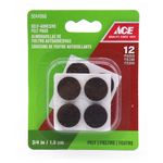 Protectores Circulares de Fieltro Café 3/4 Plg 12 Uds