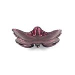 Plato de Vidrio Diseño Mariposa Burgundy