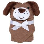 Toalla con Capucha Perro Café