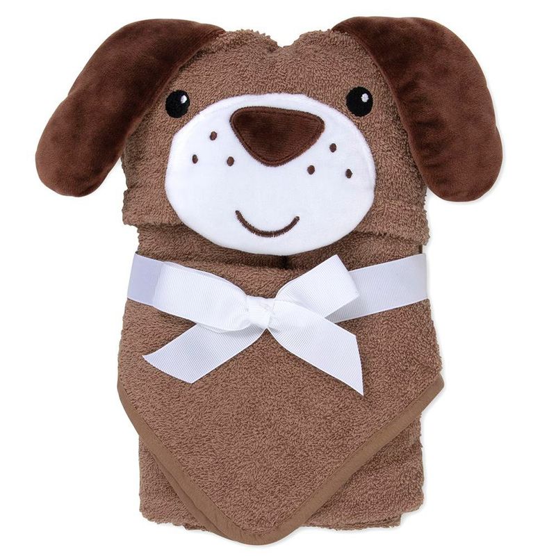 Toalla con Capucha Perro Café