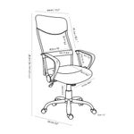 Silla de Oficina con Respaldo y Base Metálica Negra