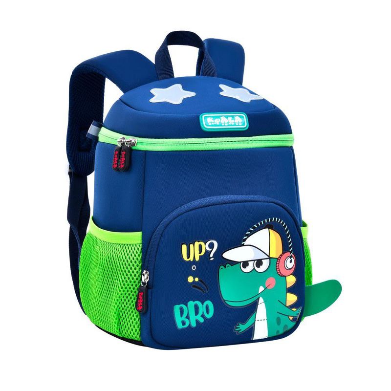 Mochila Infantil Azul con Diseño de Dinosaurio