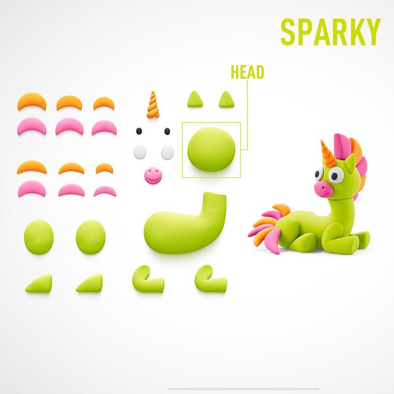 Plastilina Interactiva Hey Clay Unicornios 15 Botes