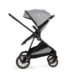 Carruaje Travel System Ana 4 en 1 con Portabebé y Arnés de 5 Puntos Color Gris