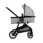 Carruaje Travel System Ana 4 en 1 con Portabebé y Arnés de 5 Puntos Color Gris